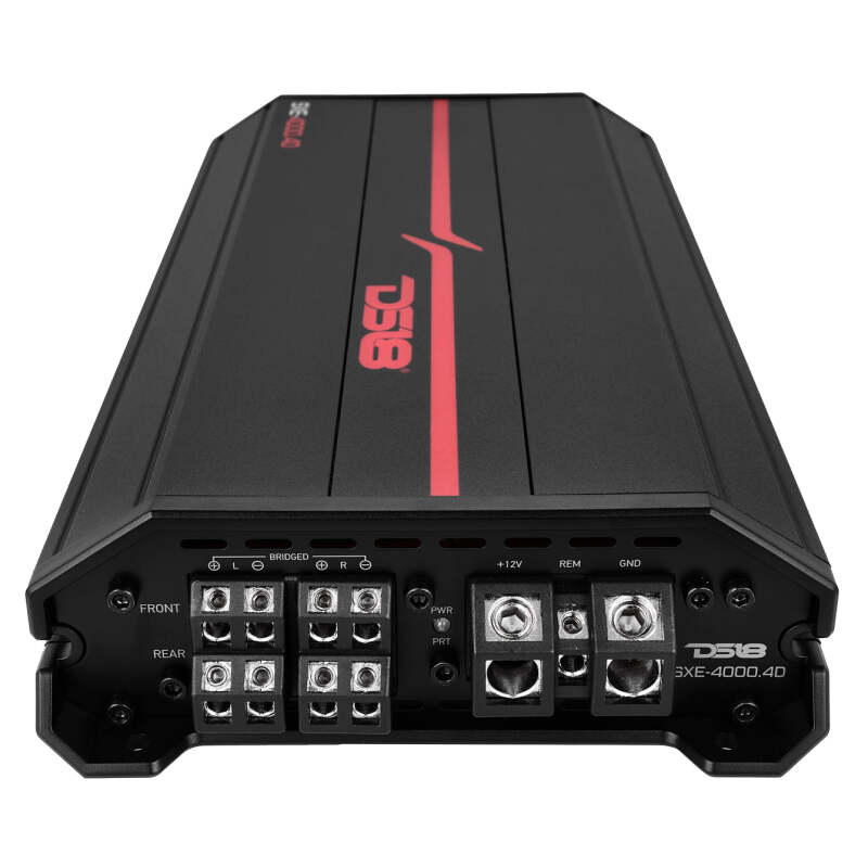 DS18 SXE-4000.4D/BK 4-Channel Class D Amplifier for Car Audio Systems - 2x 750W/4Ω Bridge, 4x 430W/2Ω, 4x 275W/4Ω - Fits Most Vehicles