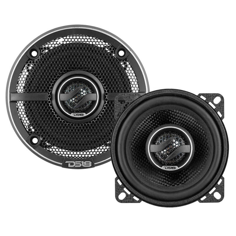DS18 ZXI-44 4-Inch 50W RMS 2-Way Coaxial Car Speakers with Kevlar Cones for Automotive Applications