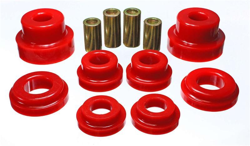 Energy Suspension Rear Subframe Bushing Set for Dodge Charger, Magnum, and Chrysler 300 (2007-2008) – Red Polyurethane