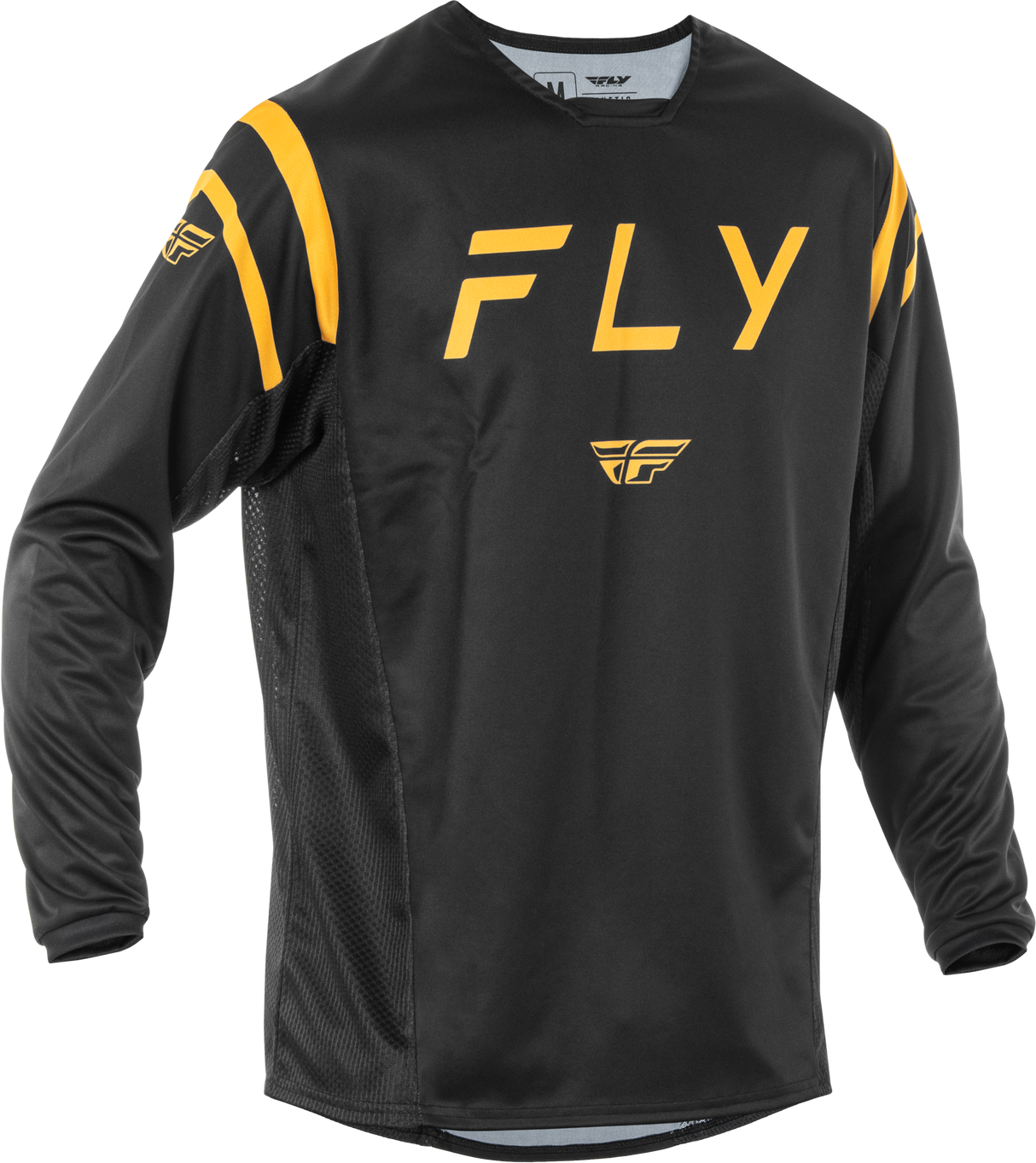 Fly Racing Kinetic Center Jersey Black/Gold Large - Motocross and Off-Road Vehicle Fit