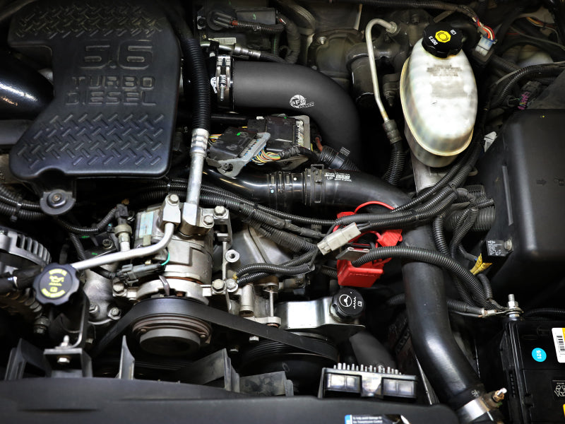 aFe BladeRunner Aluminum Hot & Cold Charge Pipe Kit for GM Duramax 6.6L Diesel Trucks 2006-2010, Black
