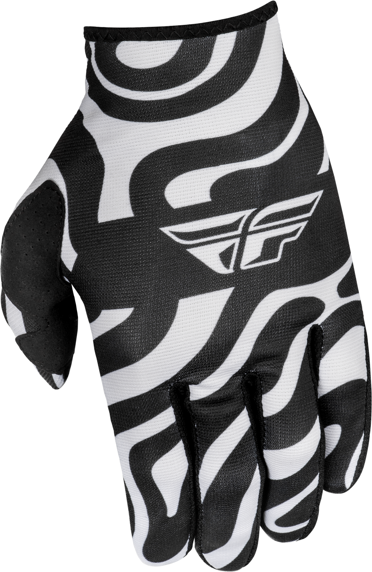 Fly Racing Lite Gloves Abyss White/Black 3X – Lightweight Race Gloves for Mountain Biking, Cycling, and Motorsports