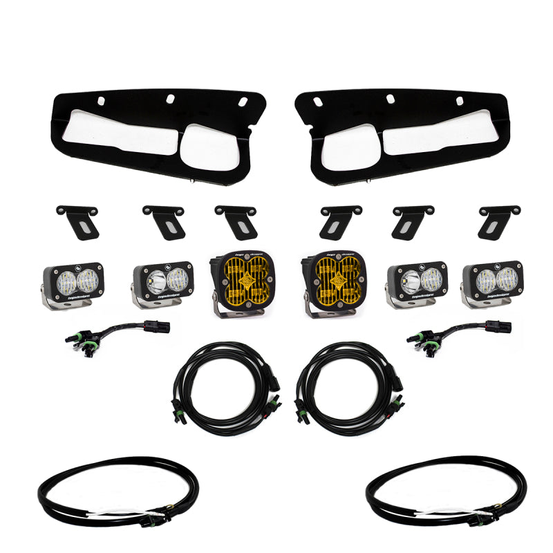 Baja Designs 2021+ Ford Bronco Amber SAE Fog Pocket Kit with Upfitter – Superior Visibility and Easy Installation