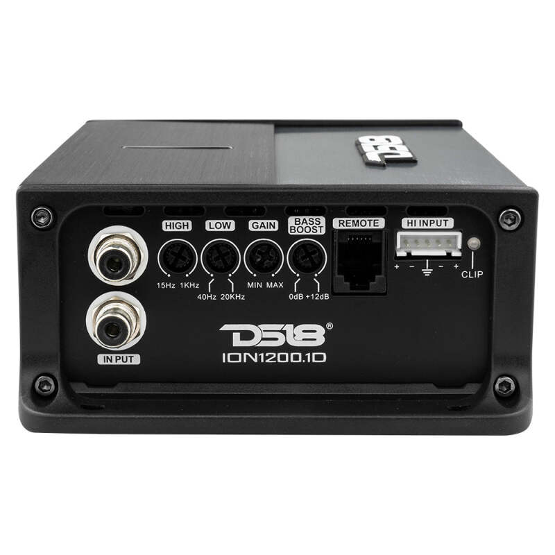 DS18 ION1200.1D 1-Channel Marine Amplifier with 1200W RMS Power for Car Audio Systems