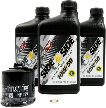 Klotz Sidexside Oil Change Kit 10W-50 with Oil Filter for Polaris RZR XP Turbo and Pro XP Models