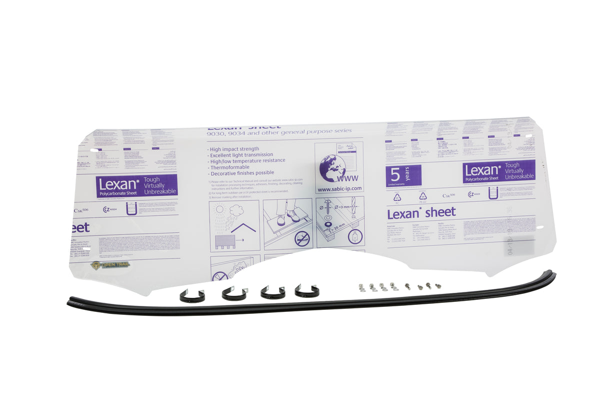 Open Trail Half Windshield for Can-Am Commander Max 1000 & Commander 1000 – Durable 0.177" Makrolon Polycarbonate, 11" Tall