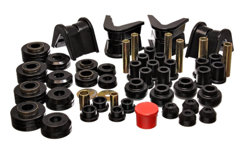 Energy Suspension 4.18107G Hyper-Flex Master Bushing Set for 1977-1978 Ford F-150 4WD - Black Performance Polyurethane