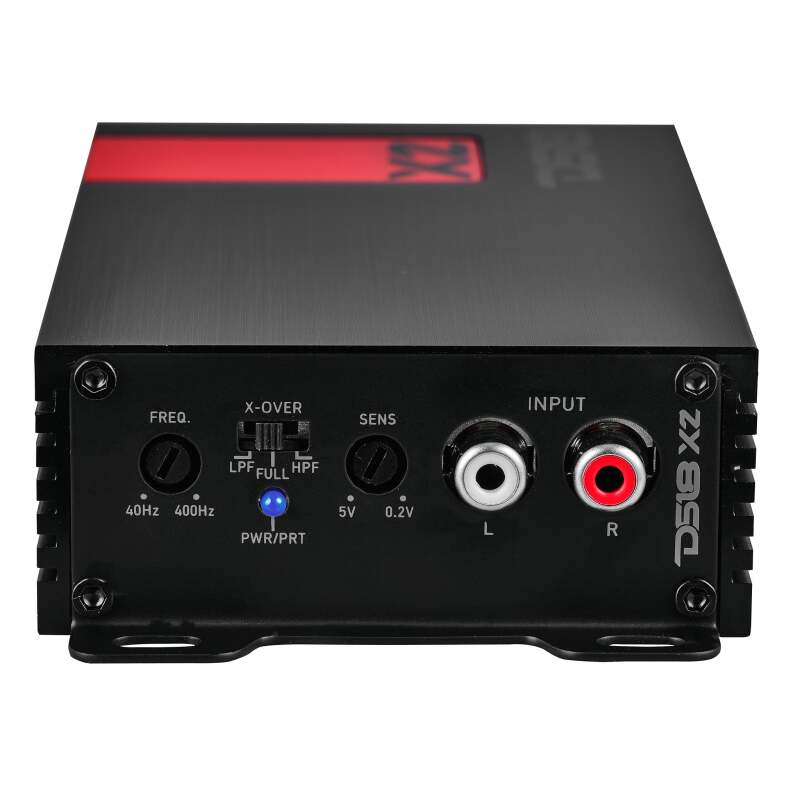 DS18 X2 2-Channel Ultra Compact Class D Amplifier for Car Audio - 380W RMS at 4 Ohms, 2x 230W at 2 Ohms, 2x 140W at 4 Ohms, Fits Most Vehicles