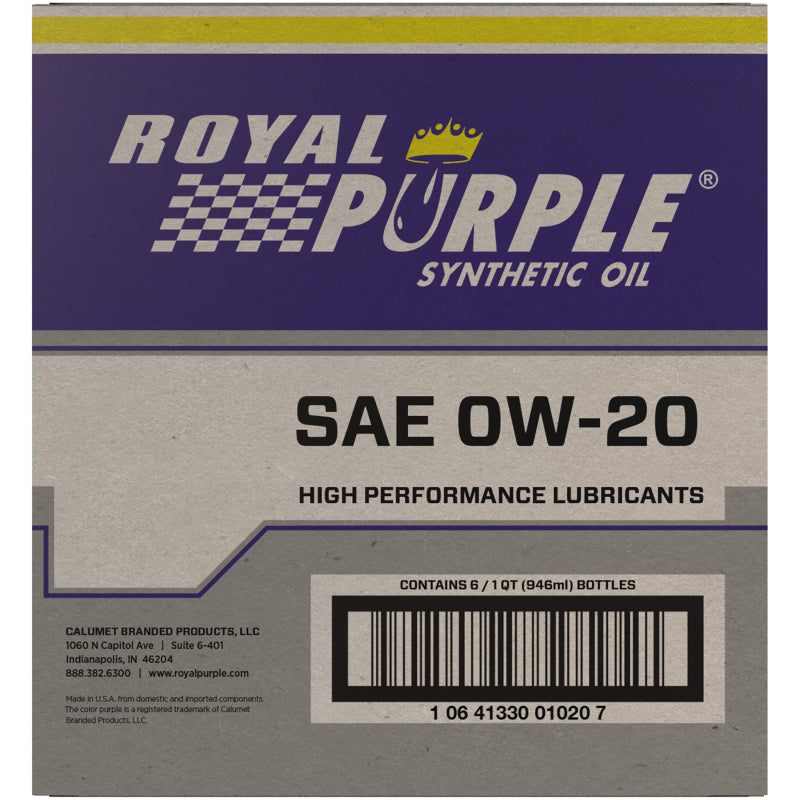Royal Purple Premium Synthetic High Performance Multi-Grade 0W-20 Motor Oil - 1 Quart