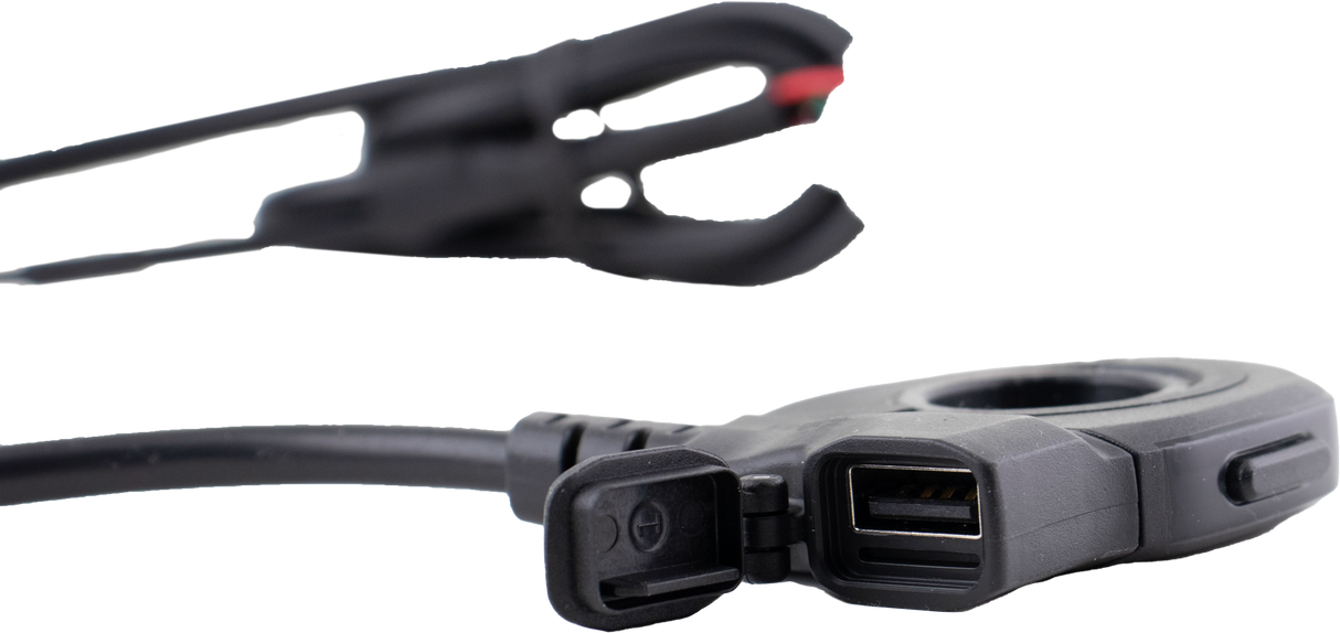 KOSO Thumb Switch with Type A Charger for Heated Grips - Compatible with Motorcycles and Scooters