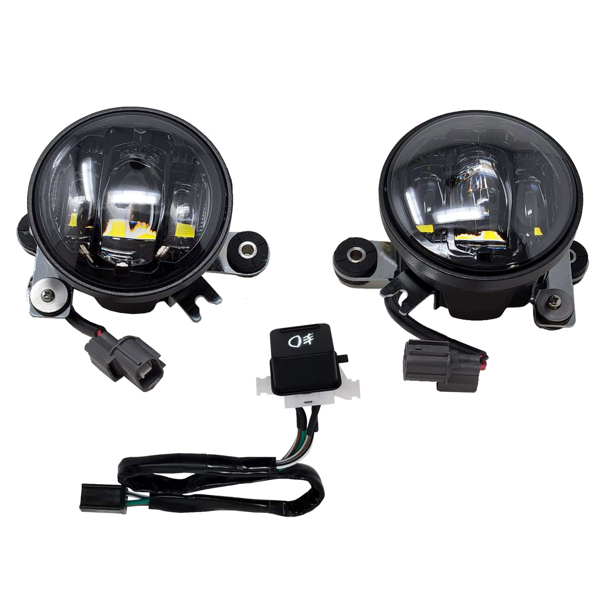 PATHFINDER FG610BA LED Fog Light Kit with Black Smoke Lens for Honda GL1800 Gold Wing (2006-2010)