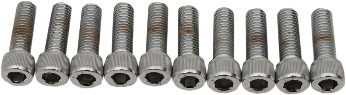 DRAG SPECIALTIES MPB212 Socket-Head Replacement Bolts for Harley-Davidson Motorcycles, 1/4"-28 x 1" - 10 Pack