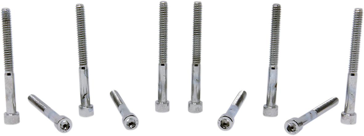 DRAG SPECIALTIES MPB199S Replacement Socket-Head Bolts for Harley-Davidson Motorcycles, #10-24 x 2" (10 Pack)