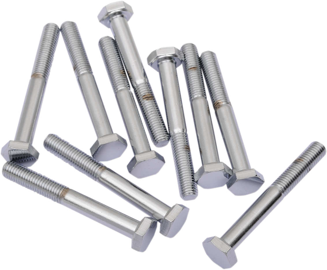 DRAG SPECIALTIES MPB144 Fine Thread Hex Head Bolts for Harley-Davidson Motorcycles, 1/4"-28 x 2" (10 Pack)