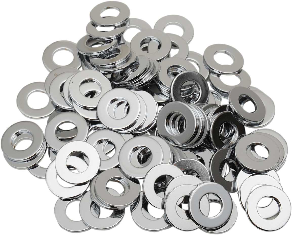 Drag Specialties Flat Washers - 3/8 inch Chrome, Part Number MPB176, for Harley-Davidson Motorcycles