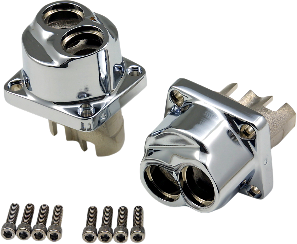 Drag Specialties Chrome Lifter Blocks for Harley Evolution and Big Twin Models (Part #26533-BOX)