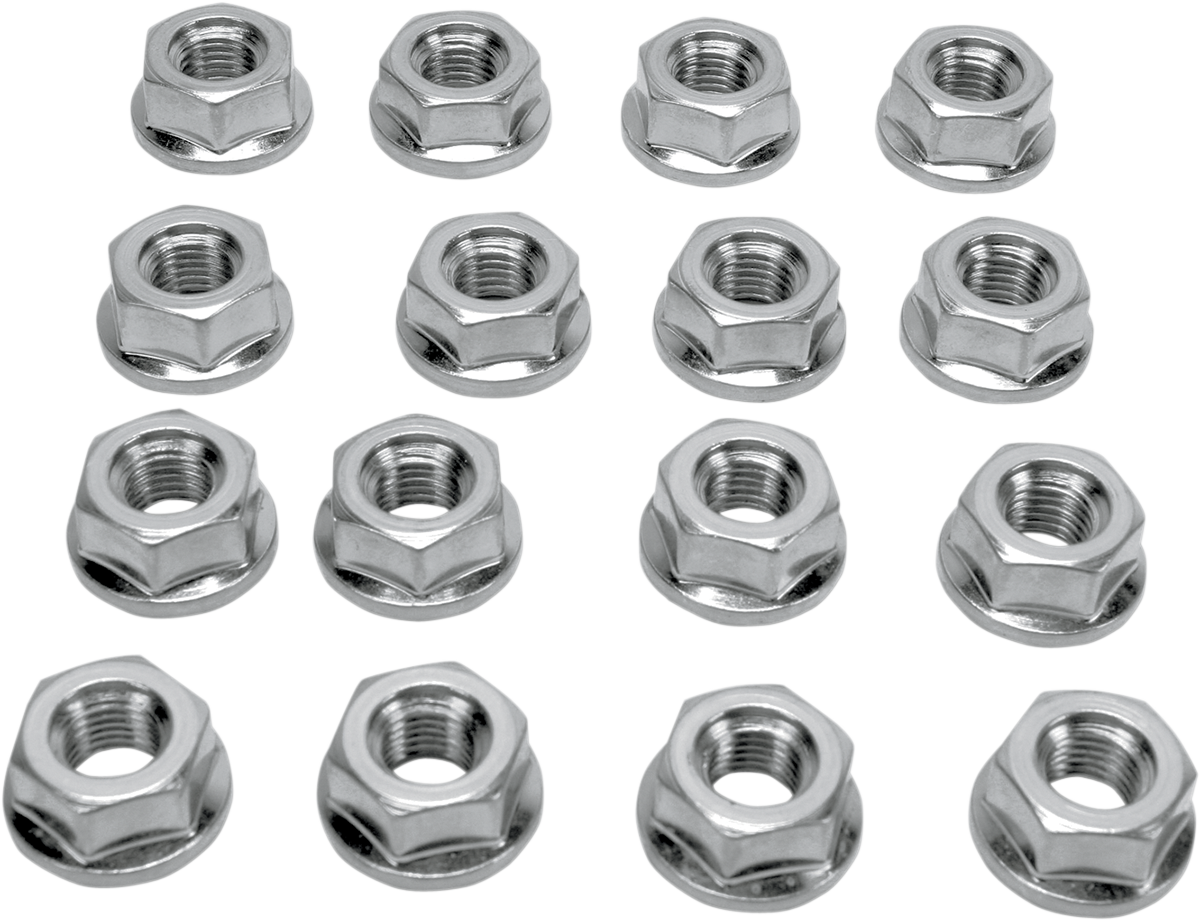 ITP Lug Nuts - Flat - Chrome - 10 mm - 16 Pack BLUG10BX