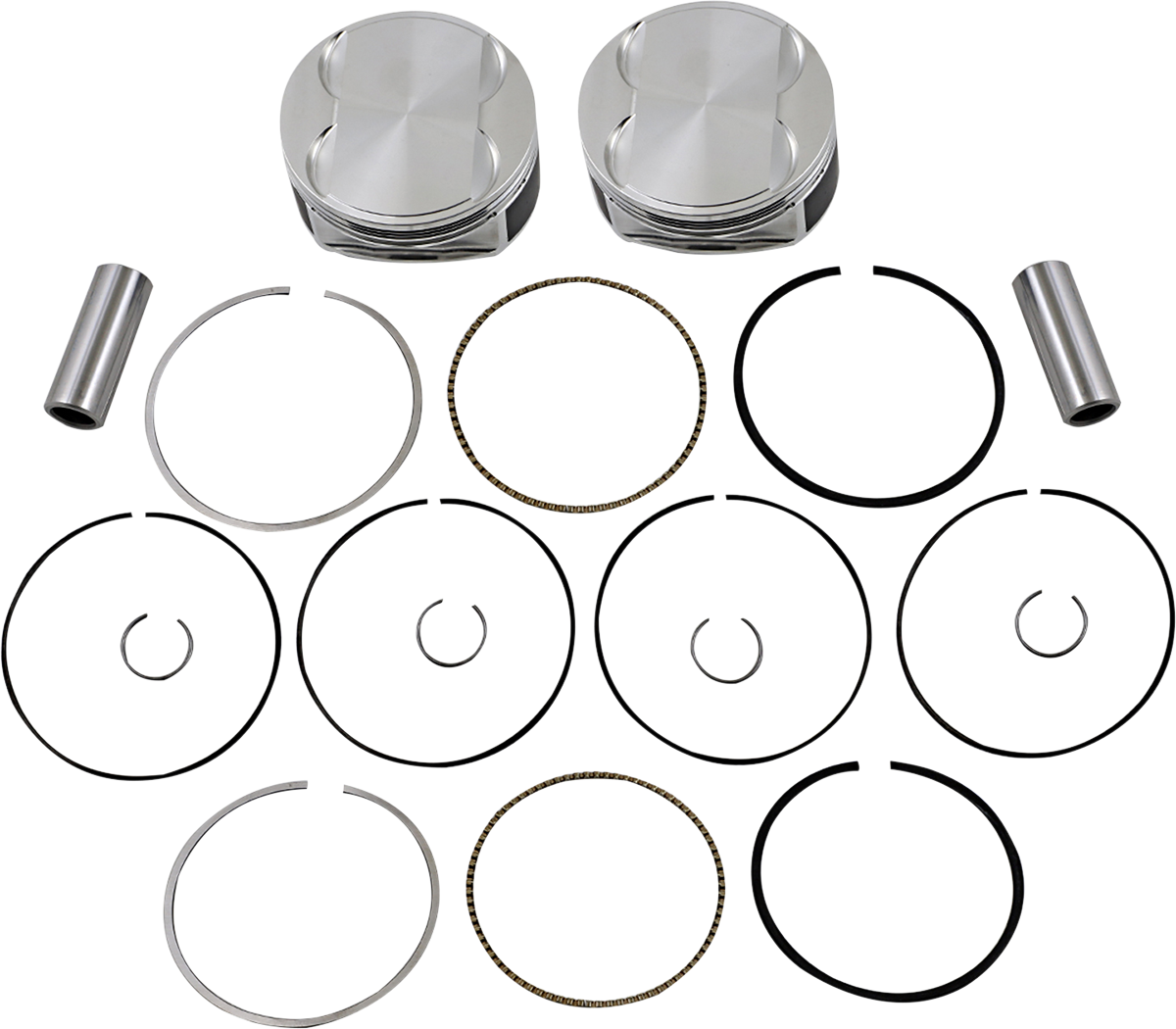 JE PISTONS Piston Kit - 4.080" Bore - +0.005" Oversize - 114"/117" M8 370250