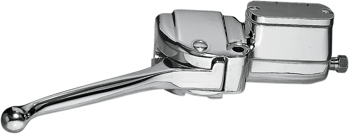 DRAG SPECIALTIES Chrome Front Brake Master Cylinder Assembly - Part 20023A-BX-LB2 for Harley-Davidson Touring and Softail Models
