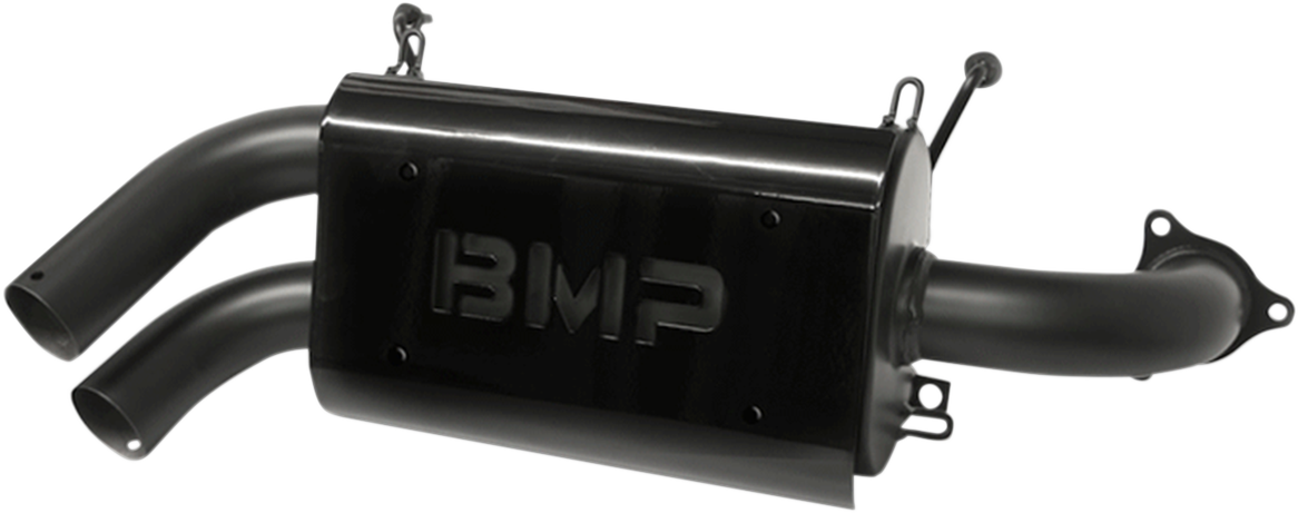 BIKEMAN PERFORMANCE Double Barrel Slip-On Muffler - Ceramic Black 17-312-CB