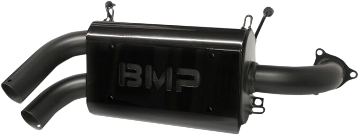BIKEMAN PERFORMANCE Double Barrel Slip-On Muffler - Ceramic Black 17-314-CB