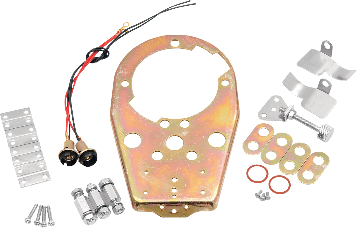 DRAG SPECIALTIES Zinc-Plated Base Plate for Cat Eye Dash Cover - Part 12-0034B | Fits Harley-Davidson Touring Models