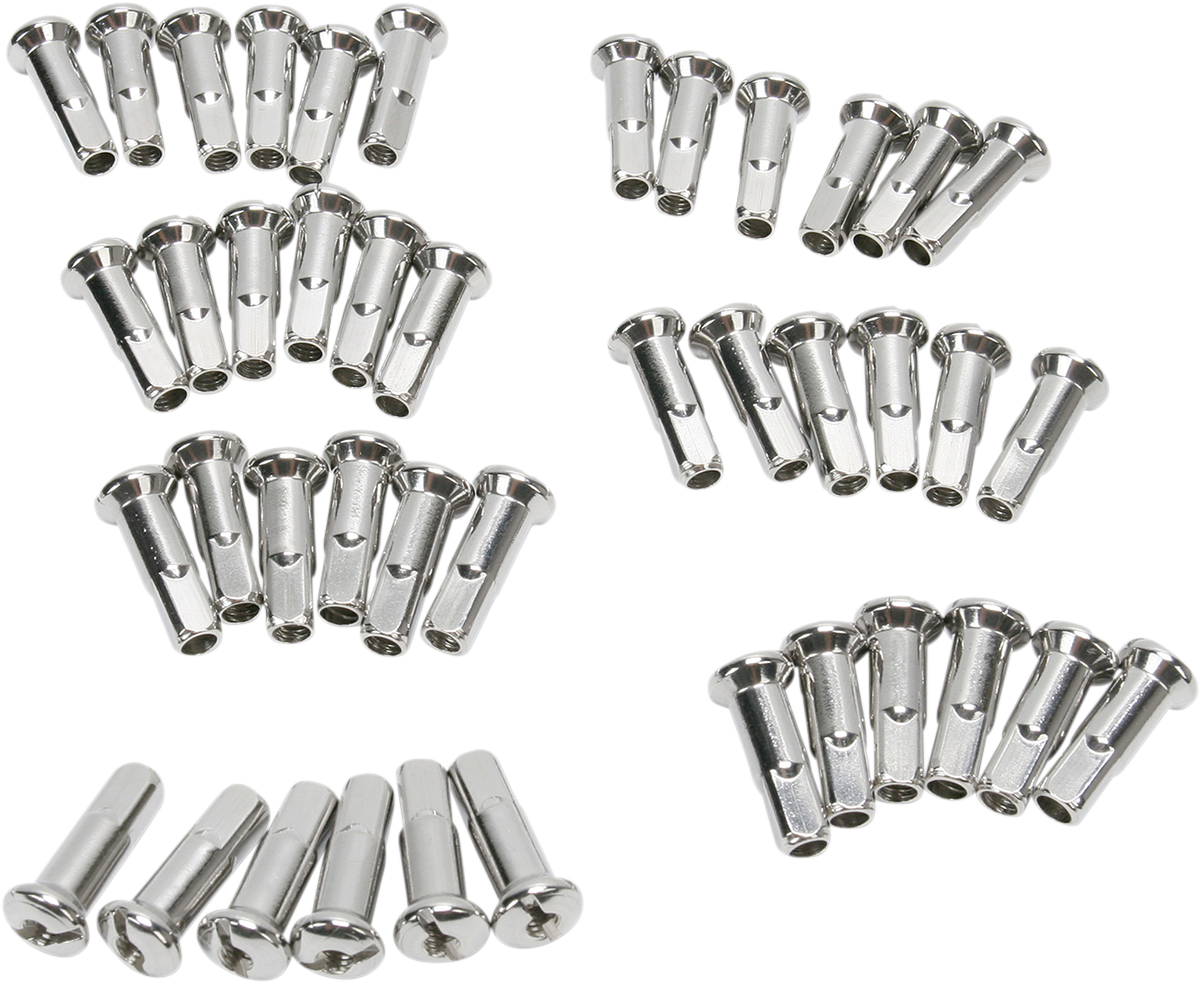 Drag Specialties Stainless Steel Spoke Nipples - Part 16-0500SS42-HC3 for Harley-Davidson Motorcycles