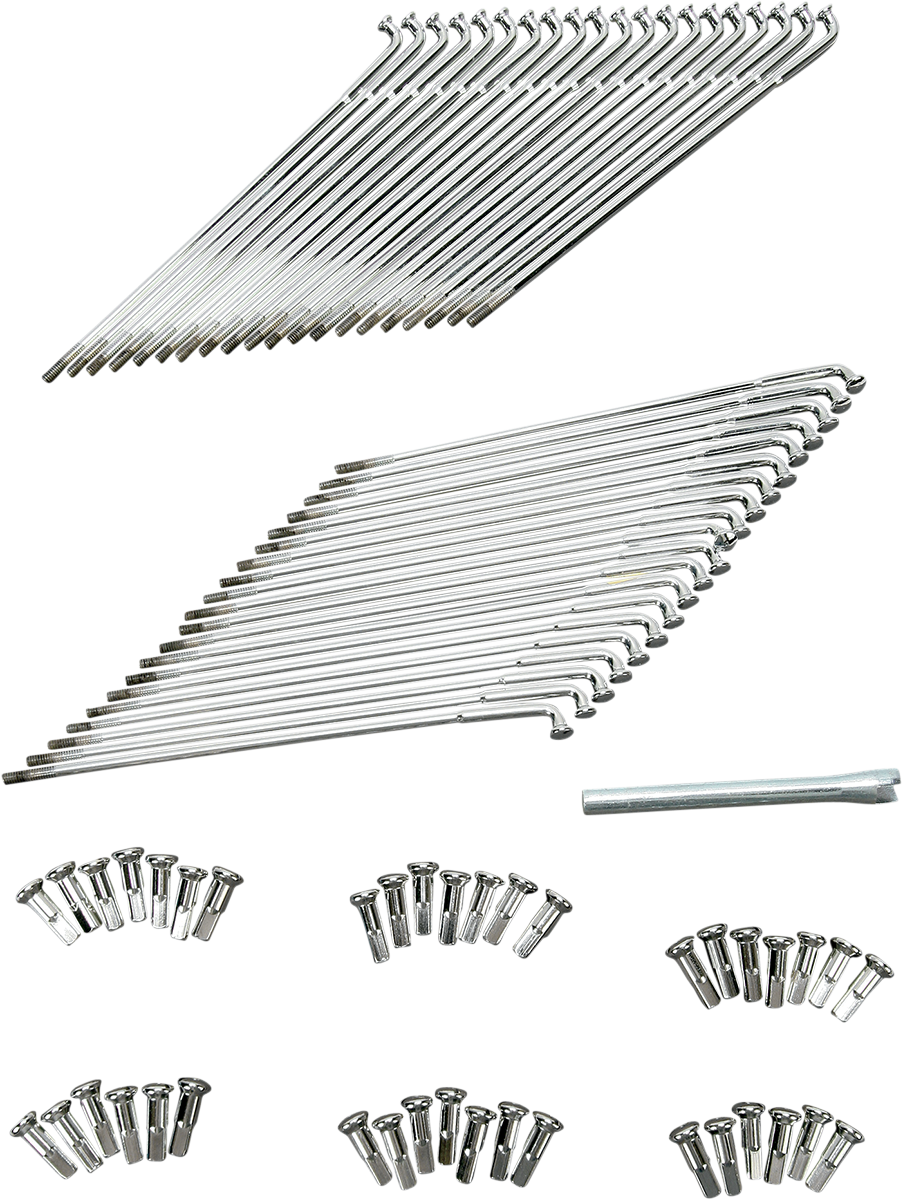 DRAG SPECIALTIES Drop Center 40-Spoke Front Chrome Wheel Spoke Set for Harley Davidson 21" Wheels Part 16-0513-BC629