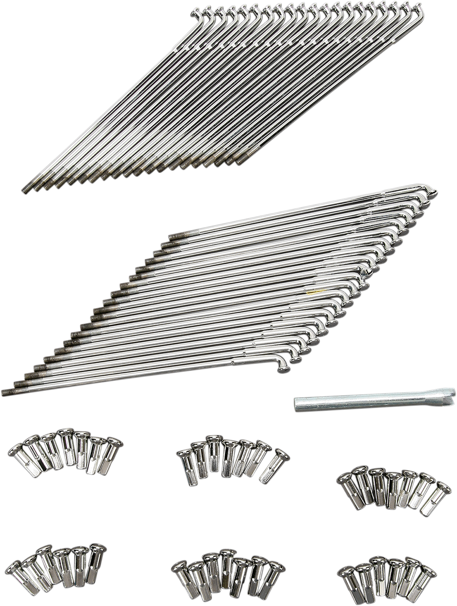 DRAG SPECIALTIES Chrome Front Spoke Set for 8-1/4 Inch Wheels - Part #16-0515-BC629 - Fits Harley Davidson and Custom Bikes