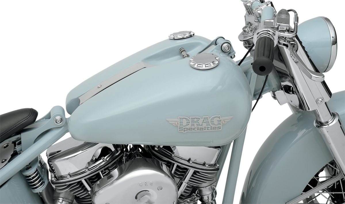 Drag Specialties Fat Bob Style Gas Tank - Flatside, 3.5 Gallon, Fits 1984-1999 Harley-Davidson Models with Drawn Steel Construction
