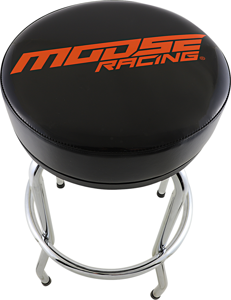 Moose Offroad Bar Stool with Logo - Black and Orange, Model X80-6020MR for Home and Shop Use