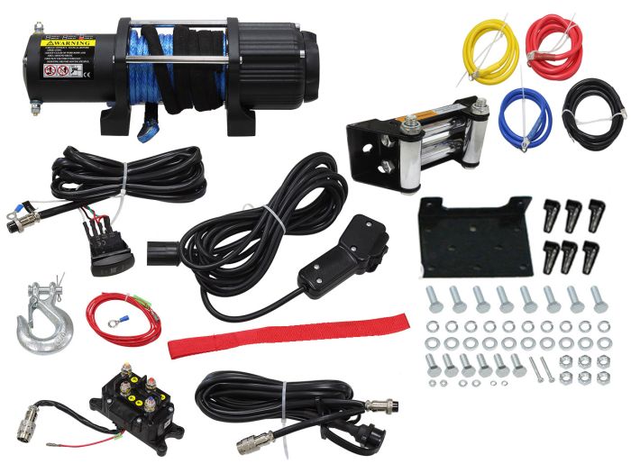 WINCH 5,000 LBS WIRE TYPE, SYNTHETIC ROPE