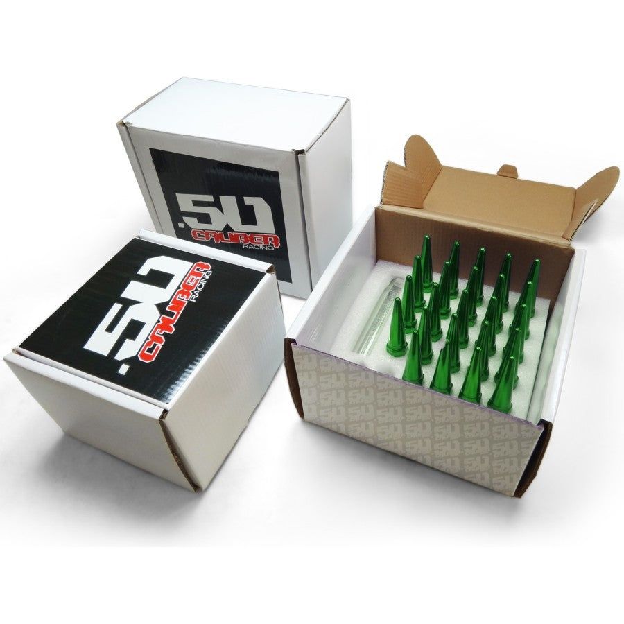 12 x 1.25mm Extended Spike Lug Nuts (60 Degree Taper Seat) | 50 Caliber Racing