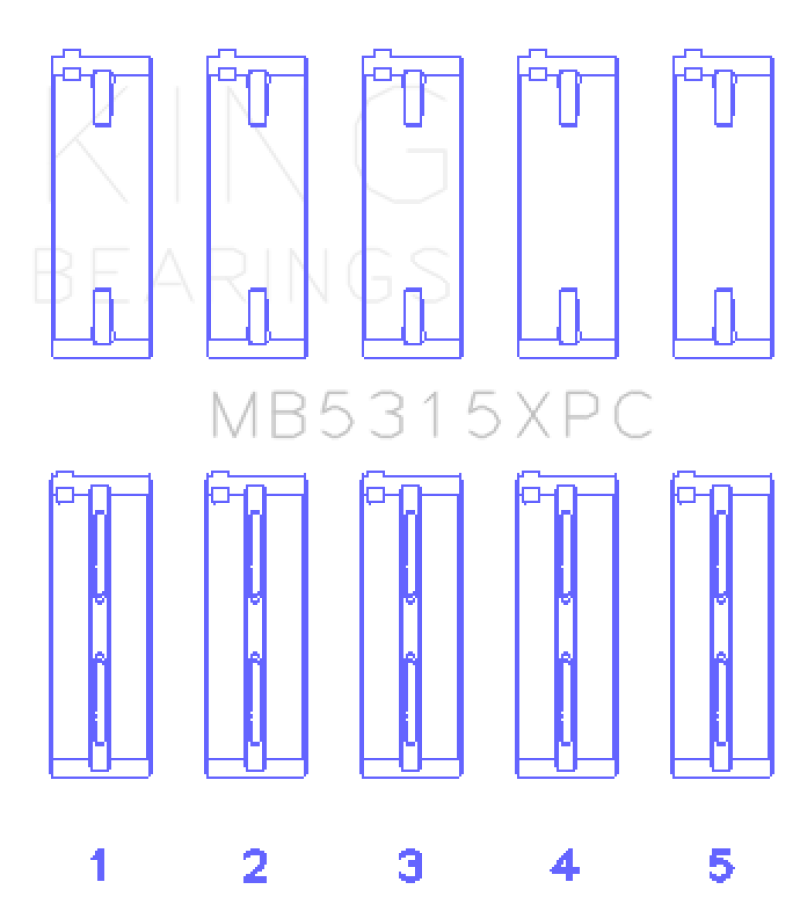 King 1992+ Mitsubishi 4G63/4G64 EVO I-IV Coated Performance Main Bearing Set - Size STDX