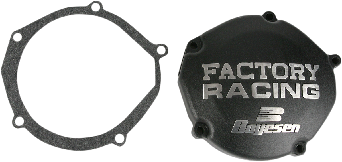 BOYESEN Ignition Cover for Yamaha YZ125 SC33B – Black Aluminum Protection