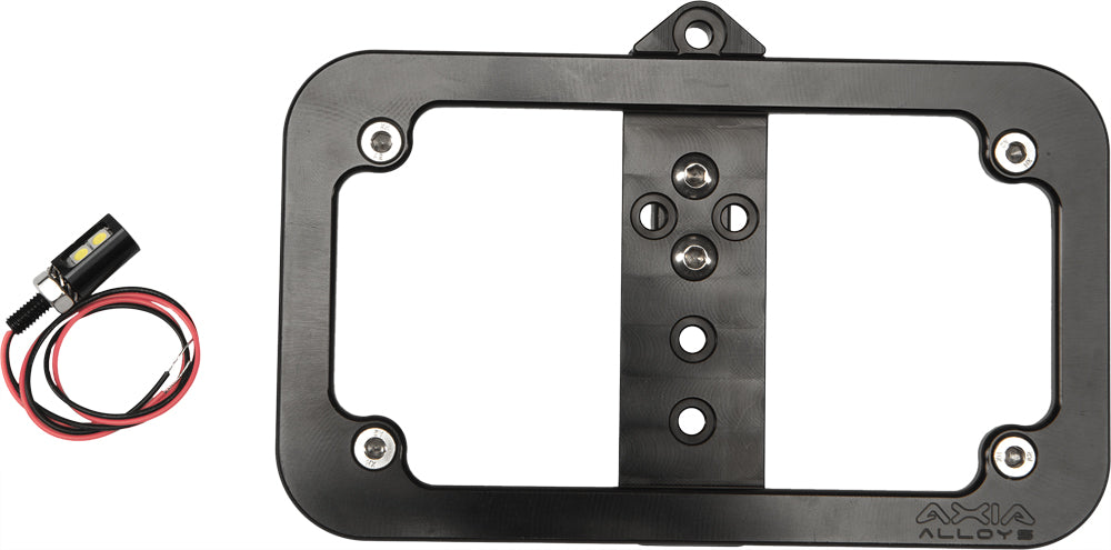 AXIA MODBOLP-BK Lighted License Plate Frame for Trucks and SUVs - Vertical or Horizontal Mounting