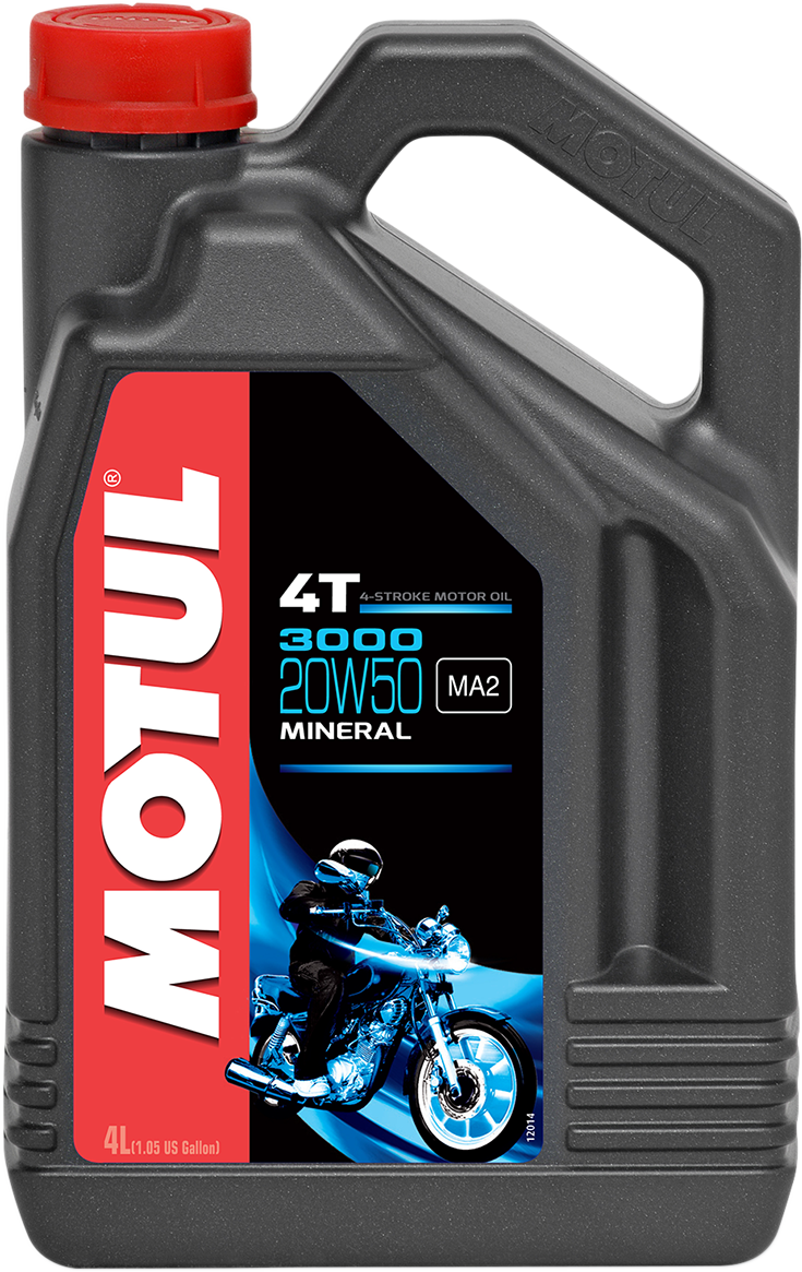 MOTUL 3000 Mineral 4T Engine Oil - 20W-50 - 1 US gallon 107319