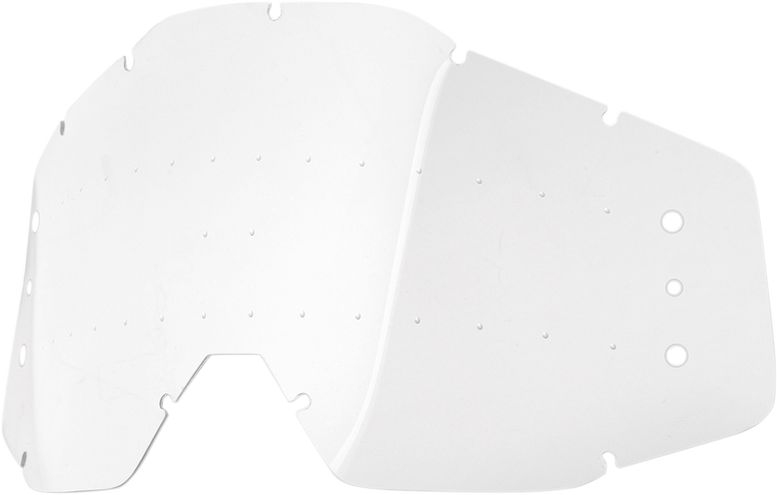 100% Speedlab Vision System Lens with Holes - Clear by 100%, Part 51021-010-01, Compatible with Motorcycle Helmets