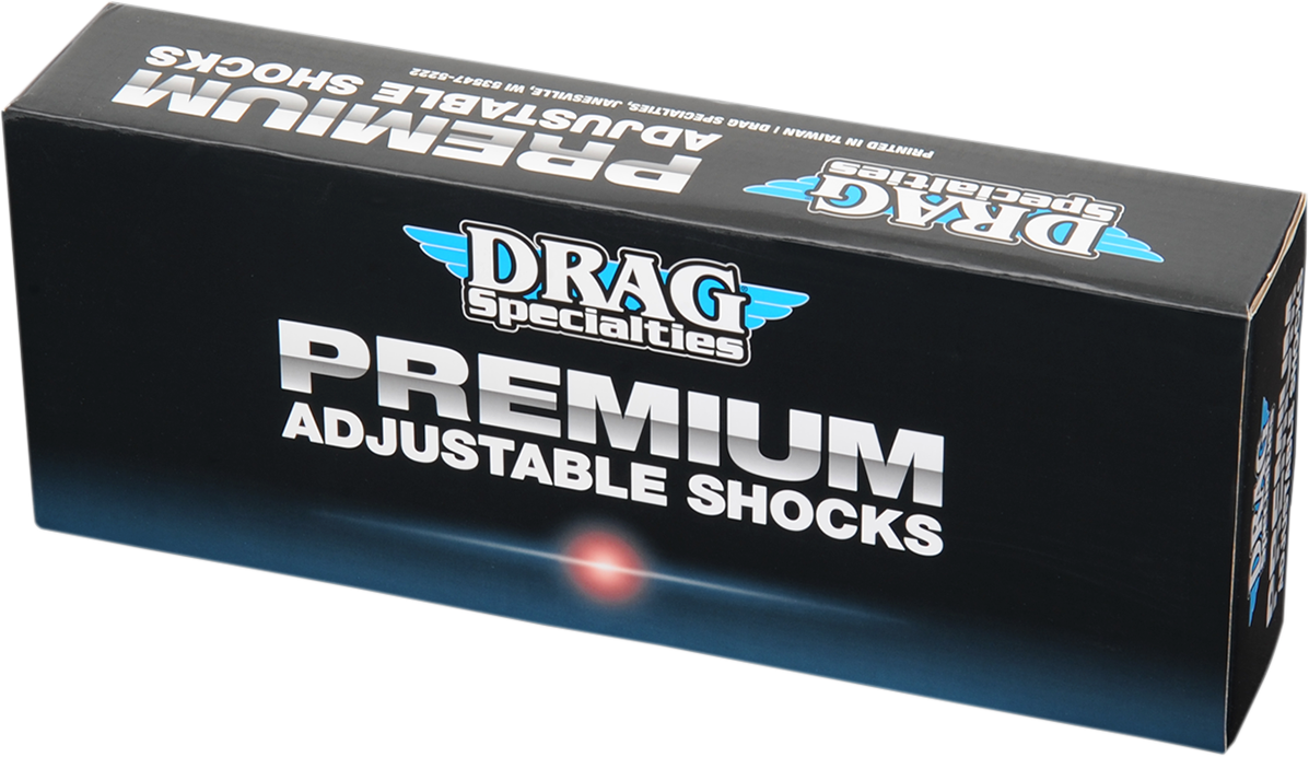 Drag Specialties Shocks Premium Ride-Height Adjustable 12-inch for Harley Davidson Touring Models - Chrome C16-0153A