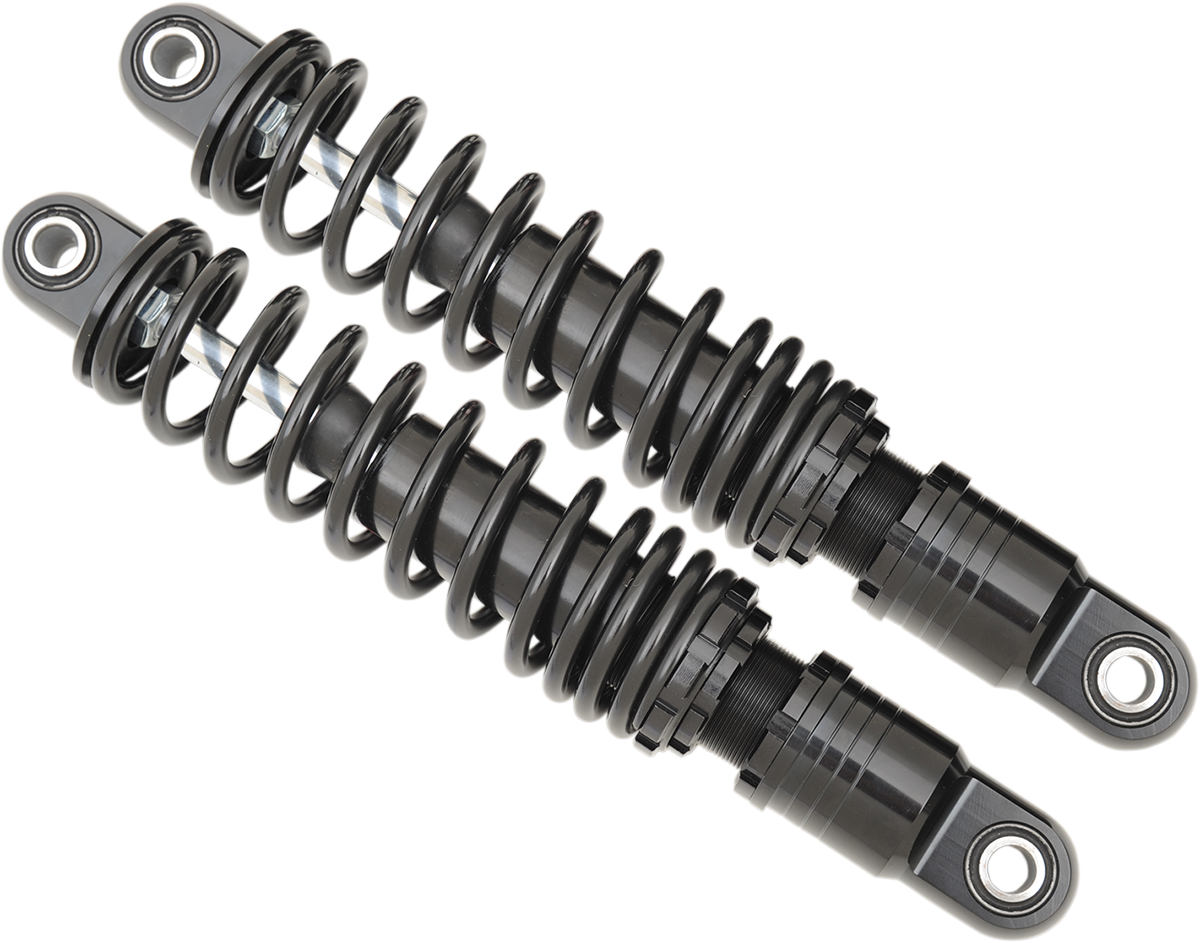 Drag Specialties C16-0162AB Premium Ride-Height Adjustable Shocks for Harley-Davidson Touring Models - 12 Inch Length - Black