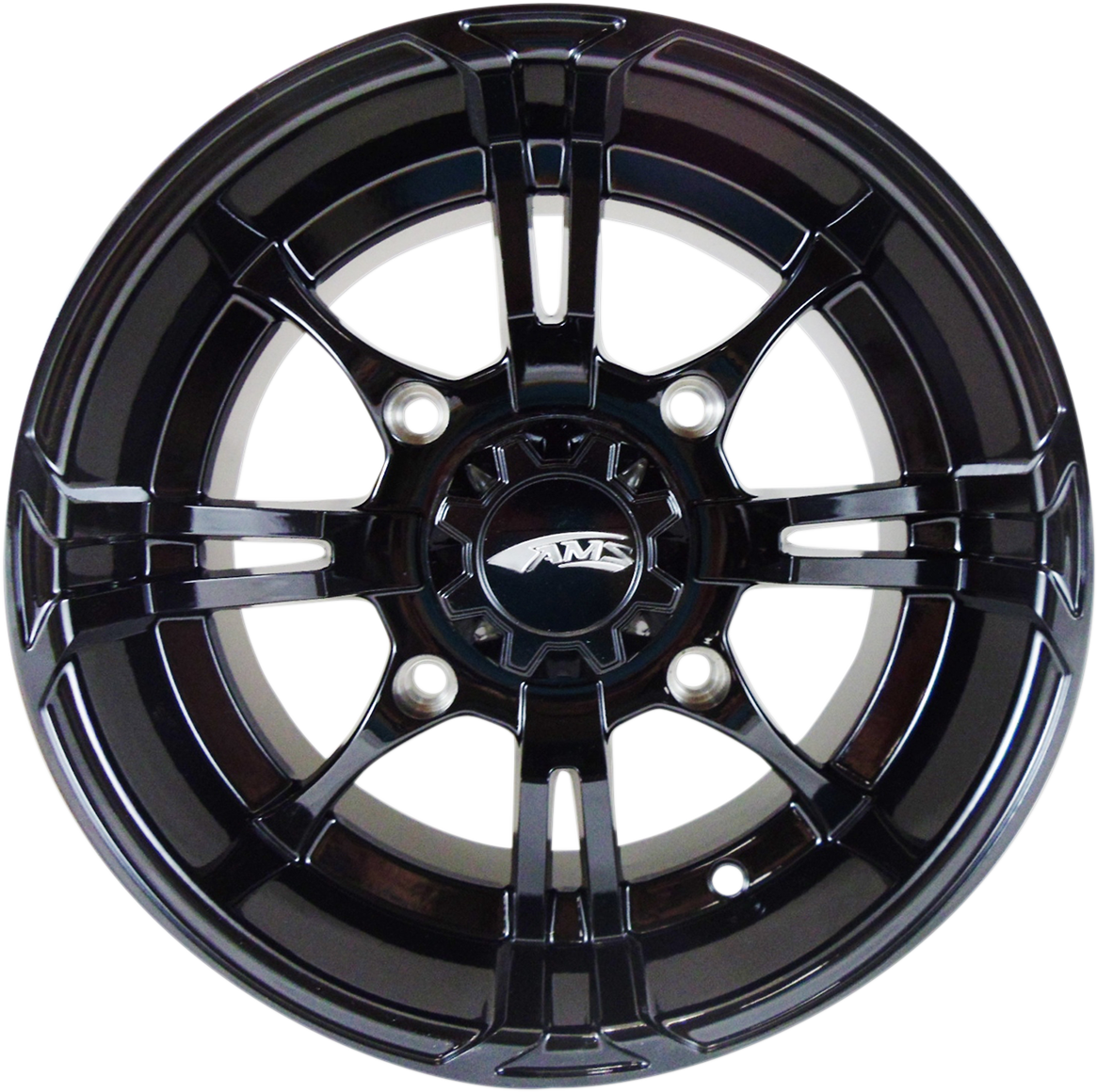 AMS Roll'n 108 Wheel - Front - Black Finish - 14x8 Inches - Fits 4/156 Bolt Pattern