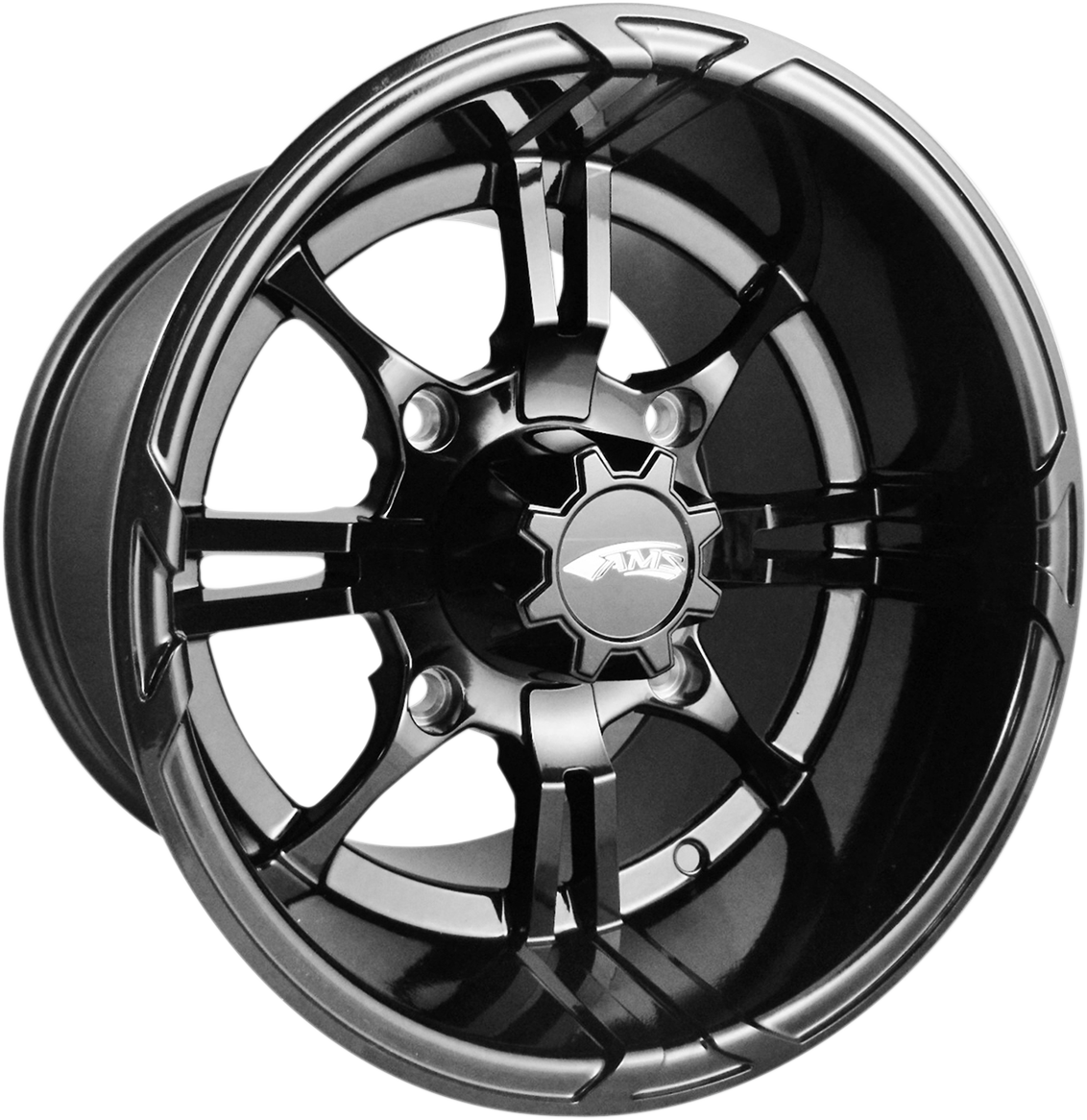 AMS Roll'n 108 Wheel - Rear 14x10 Black for 4/137 Bolt Pattern - Part Number 0230-0862