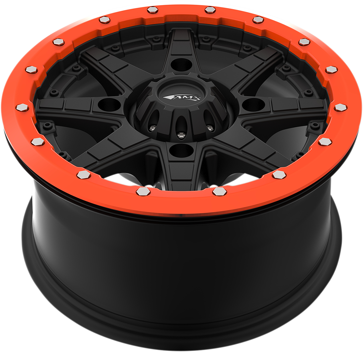 AMS Beadlock Ring Replacement for Roll'n 106 Wheels - 15 Inch, Orange (Part Number: 15B02)