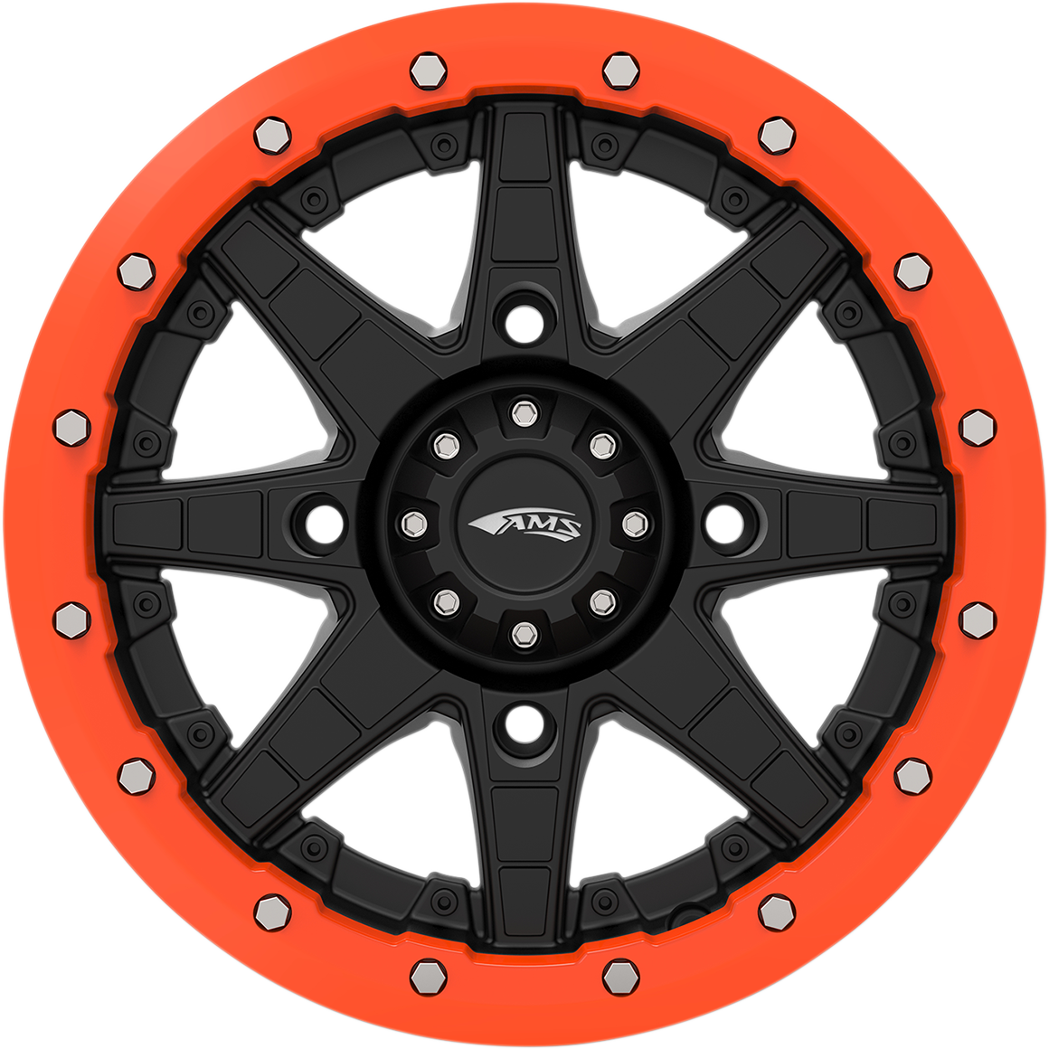 AMS Beadlock Ring Replacement for Roll'n 106 Wheels - 15 Inch, Orange (Part Number: 15B02)