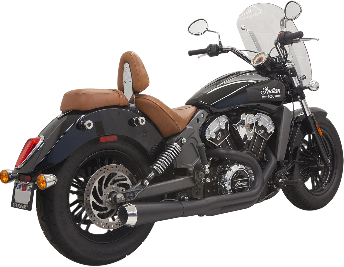 BASSANI XHAUST 2:1 Exhaust - Black - Short - Scout 8S12JB