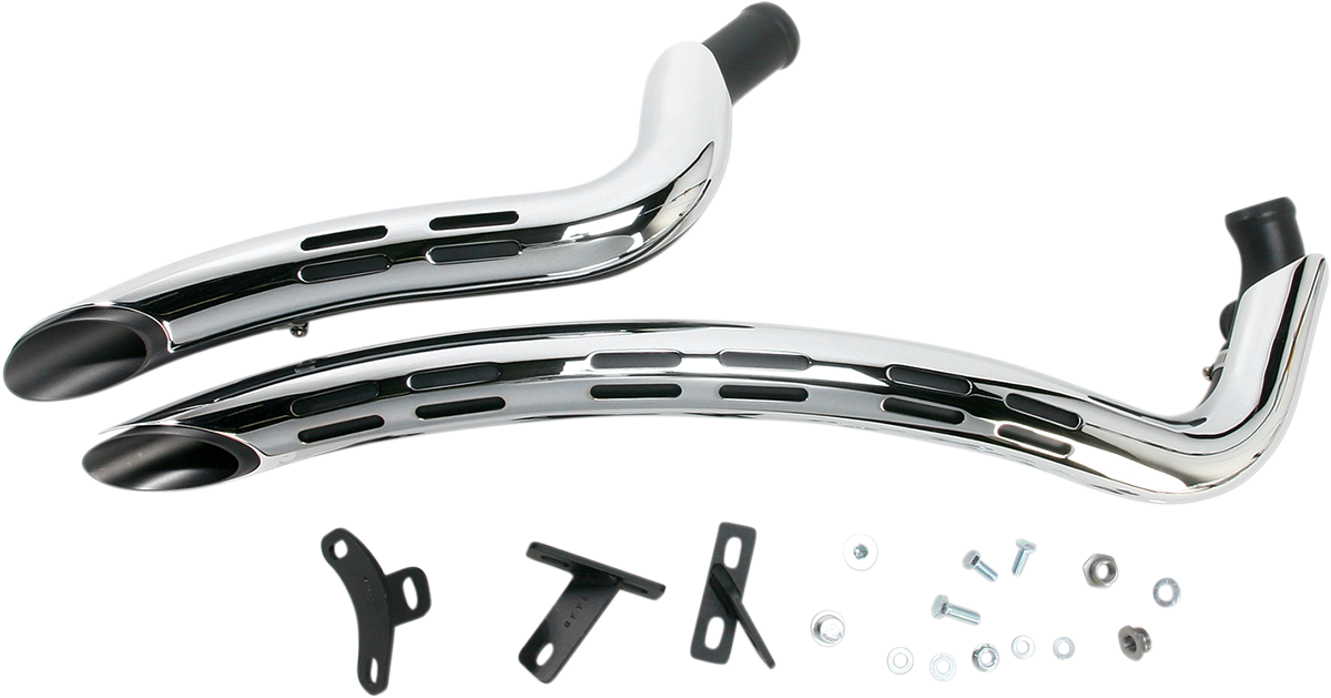 BASSANI XHAUST Sweeper Exhaust - Black/Chrome 1SD2F