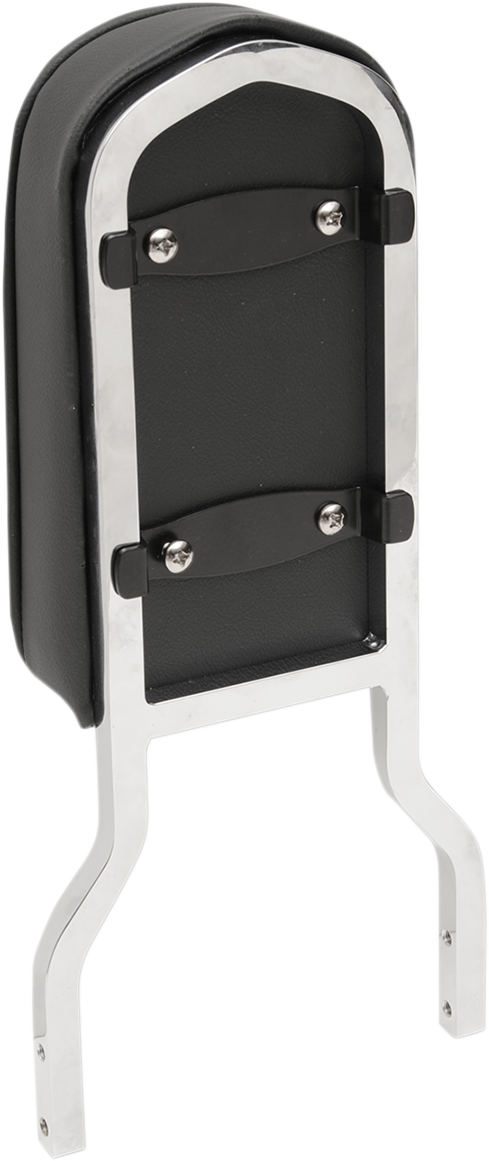 Drag Specialties Seats Tall Sissy Bar Pad with Piping for Harley-Davidson with 4 inch I.D. Square Bars - Black