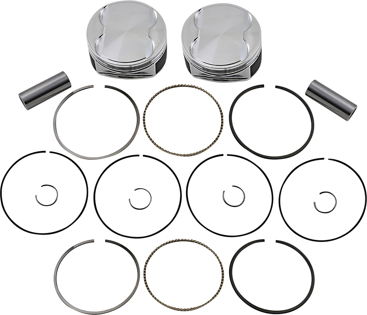 JE PISTONS Piston Kit - 4.08" Bore - +0.143" Oversize - 107" M8 370244
