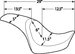 Drag Specialties Seats Predator Seat - Smooth for FXSTD '00-'07 by DRAG SPECIALTIES SEATS, Custom Fit for Harley-Davidson