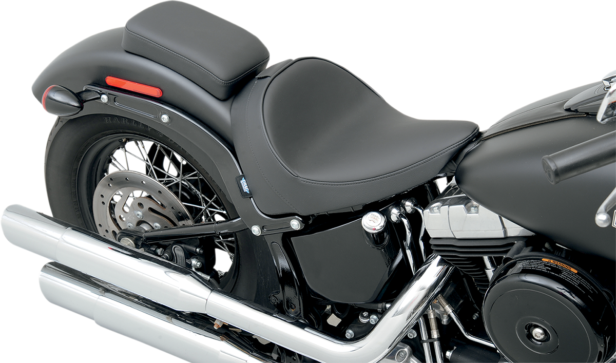 DRAG SPECIALTIES SEATS Solo Seat with Backrest for Harley FX Series 2011-2017 - Smooth Design